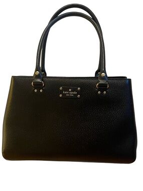 kate spade Black Structured Leather Satchel